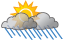 Zachmurzenie duże z przelotnymi opadami