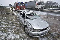 Dachowanie na zaśnieżonej siódemce