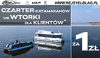Dla klientów HADM Gramatowski rejsy katamaranem za 1 zł!