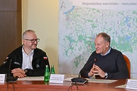 Donald Tusk w Elblągu. Narada na temat sytuacji pogodowej