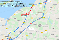 Droga Pogrodzie - Frombork zamknięta od 6 listopada