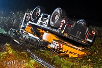 Dźwig dachował do rowu pod Jegłownikiem