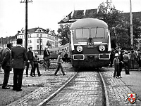 Gdy przez centrum Elbląga jeździł pociąg... (Elbląskie Archiwum Foto)