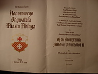 Jan Paweł II... „podęty” w Elblągu