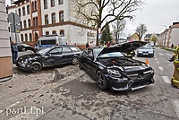 Kolizja audi z mercedesem na ul. Malborskiej