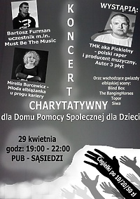 Koncert charytatywny u Sąsiadów