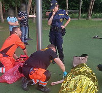 Niebezpieczna zabawa w parku Dolinka