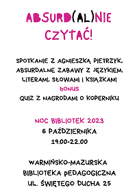 Noc Bibliotek 2023 w Bibliotece Pedagogicznej