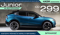 Nowa Alfa Romeo Junior od 299 zł netto/mies.* - elektryczna rewolucja dla firm z okazji 25-lecia HADM Gramatowski