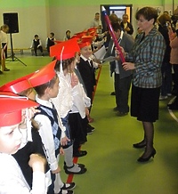 Pasowanie pierwszoklasistów w SP nr 11