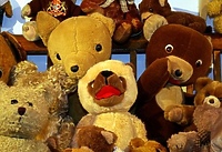 Piegus zbiera zabawki dla dzieci