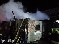 Płonął budynek gospodarczy