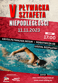 Pływacka sztafeta na Święto Niepodległości