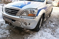 Pijany traktorzysta najechał na radiowóz