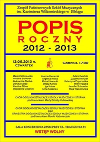 Popis roczny w ZPSM