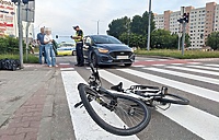 Potrącenie rowerzystki