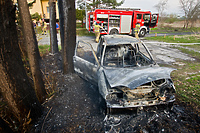 Pożar fiata na ul. Wierzbowej