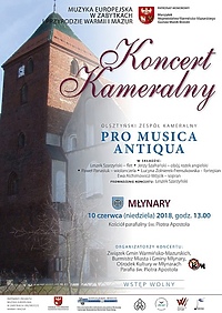 Pro Musica Antiqua wystąpi w Młynarach