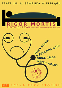 Rigor mortis Piotra Chrzana na Scenie przy stoliku