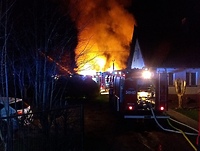 Strażacy walczyli z pożarem w gospodarstwie