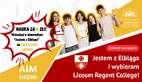 Stypendium „Jestem z Elbląga” - ucz się bezpłatnie w  Międzynarodowym Liceum Regent College