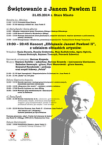 "Świętowanie z Janem Pawłem II" w sobotę