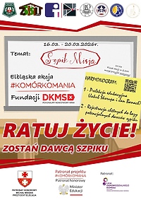 „Szpik Misja” - miejska akcja rejestracji potencjalnych dawców szpiku w elbląskich szkołach