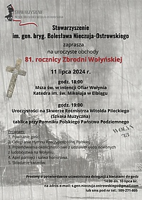 Uroczystości z okazji 81. rocznicy Zbrodni Wołyńskiej