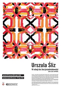 Urszula Śliz "W relacji do /bez/przedmiotowości"