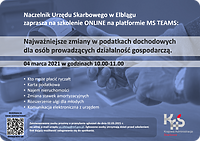 Urząd Skarbowy zaprasza na szkolenie