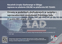Urząd Skarbowy zaprasza na szkolenie