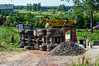 W Przezmarku przewróciła się ciężarówka