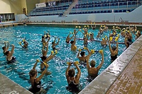 Wakacyjny aqua aerobic w Elblągu