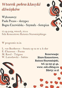 Wtorek pełen klasyki dźwięków