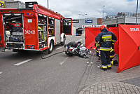 Wypadek motocyklisty na ul. Teatralnej