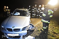 Zderzenie bwm z fiatem w Żurawcu