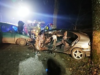 Zderzenie dwóch aut niedaleko Pakosz