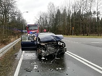 Zderzenie dwóch pojazdów niedaleko Braniewa