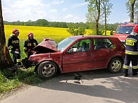 Zderzenie fiata z volkswagenem