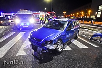 Zderzenie opla z audi na ul. Nowej