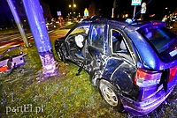 Zderzenie seata z oplem wieczorową porą