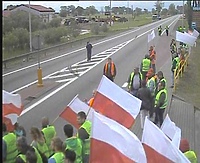 Korki na "siódemce", protestują rybacy