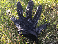 Zużyte rękawiczki wyrzuć do kosza