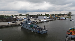 ORP Śniardwy na rzece Elbląg