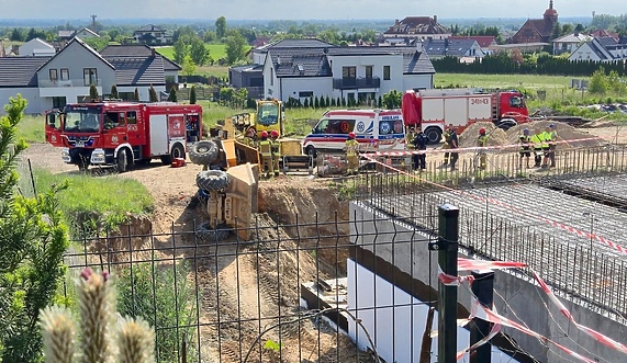 Wypadek na budowie