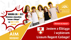 Stypendium „Jestem z Elbląga” - ucz się bezpłatnie w  Międzynarodowym Liceum Regent College