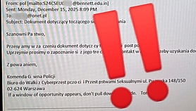 Uważaj. To nie policja wysyła takie maile... Uważaj. To nie policja wysyła takie maile...