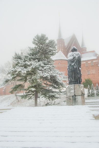 Mikołaj w białym kołnierzu .