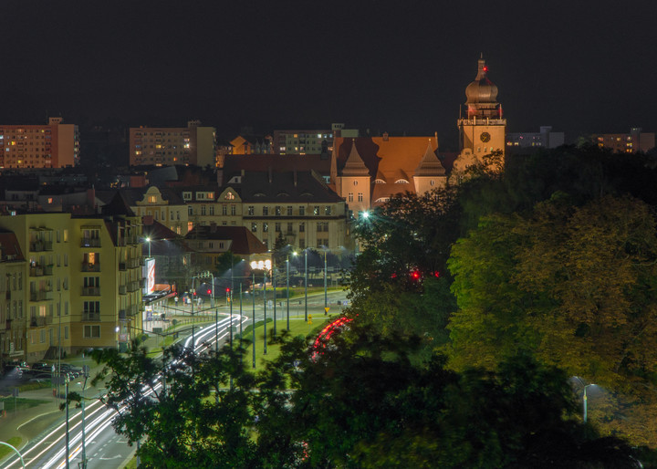 Widok na Armii Krajowej Nocą