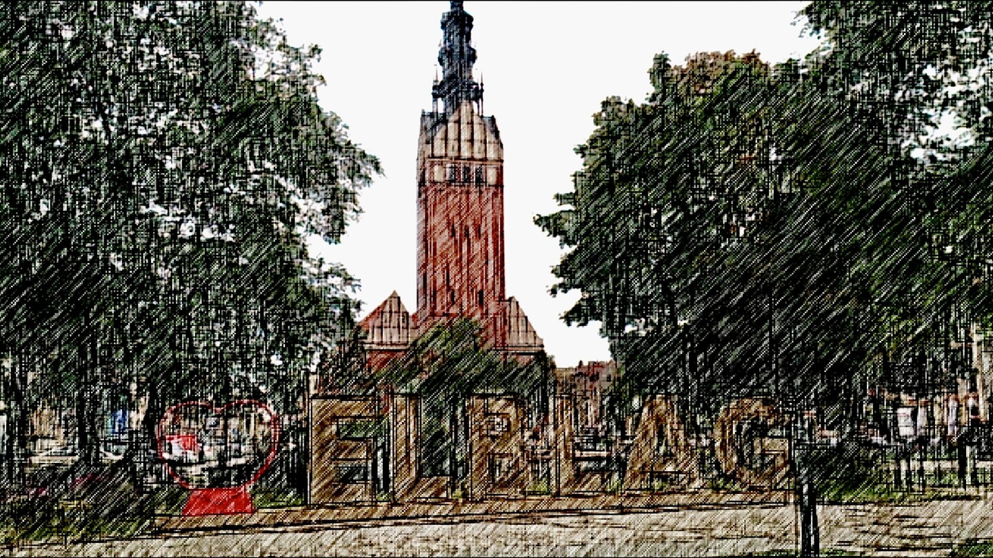 Foto wykonane techniką szkicu kolorowym